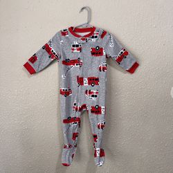Carters 18 Months Footsie Firetruck Pattern Sleeper One Piece Baby Clothes