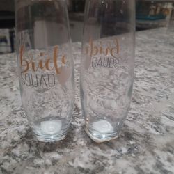 Bride Squad Champange Glasses