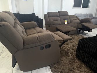 New Reclining Sofa & Loveseat | USB Love Seat | $977