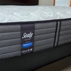King Size Sealy Posturpedic Mattress- Platform Bed Frame Optional
