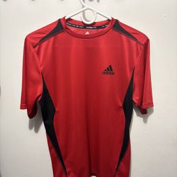 Red Adidas sportswear shirt size Small 
