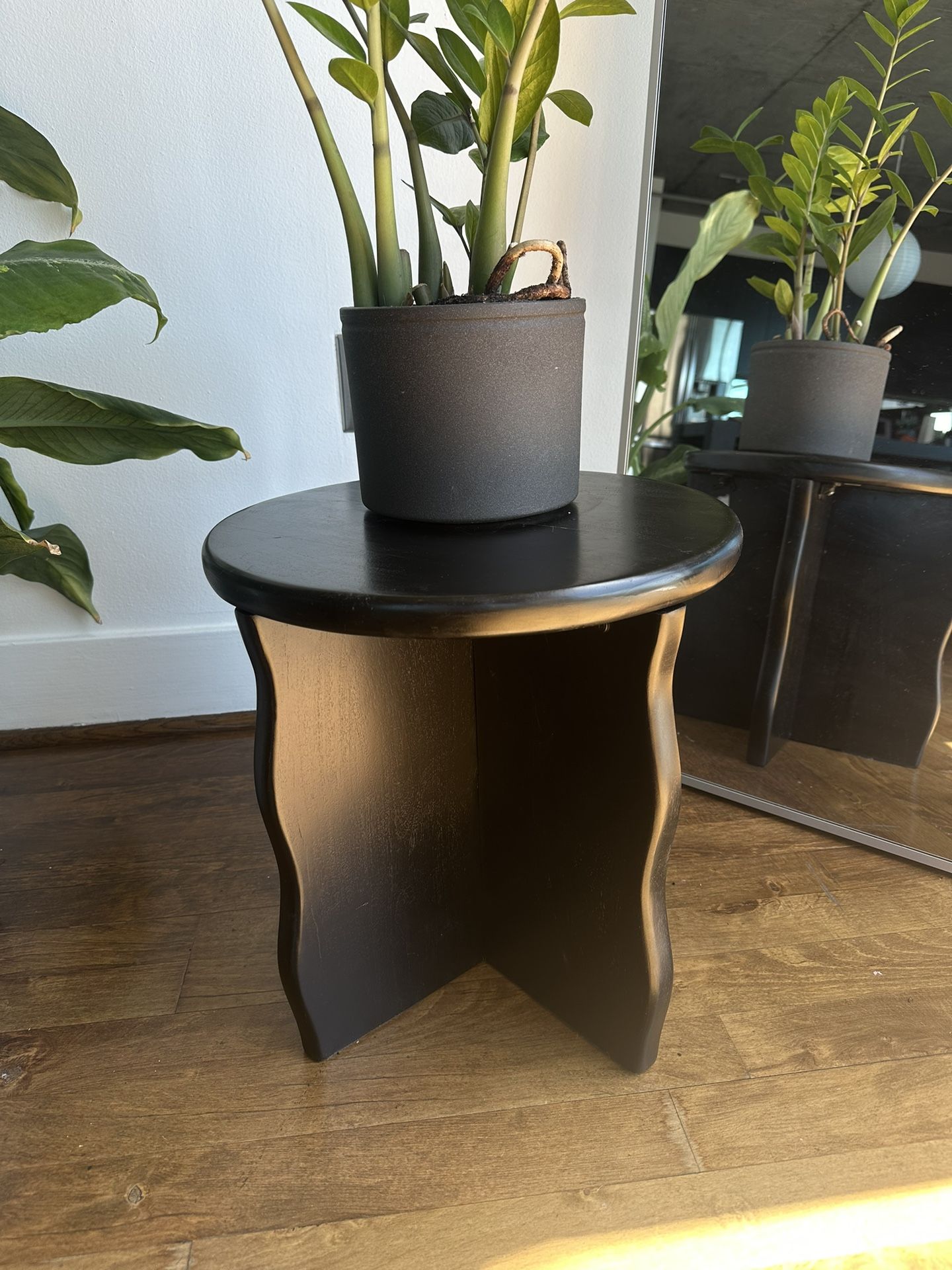 Black wooden stool - urban outfitters