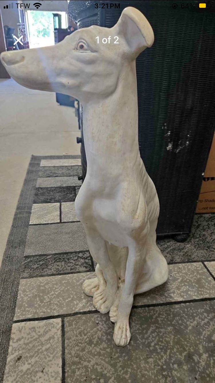 Vintage greyhound life size statue