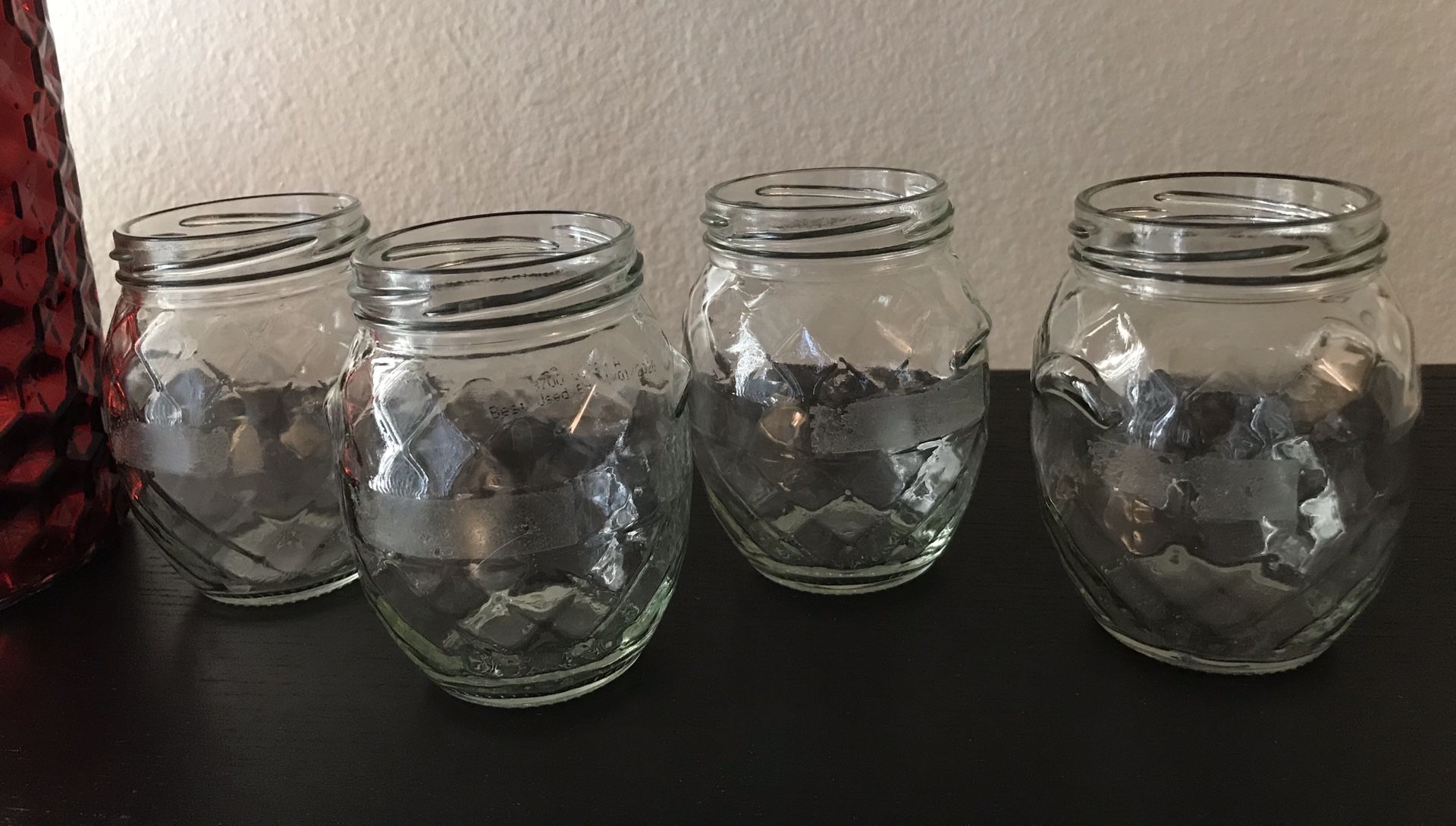 4 Small Jar or Candle Holder Set $1