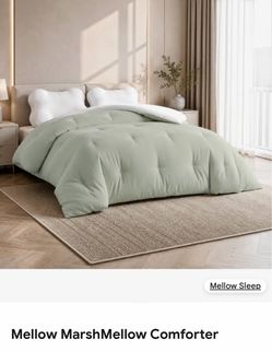 Brand New Mellow Sleep MarshMellow Sage Green Comforter
