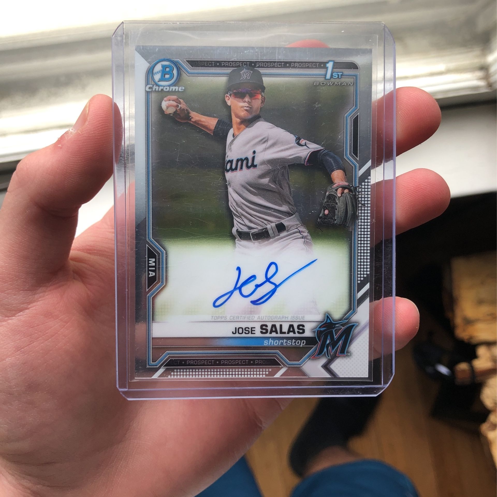 Jose Salas 1st Bowman Chrome Autograph Baseball Card