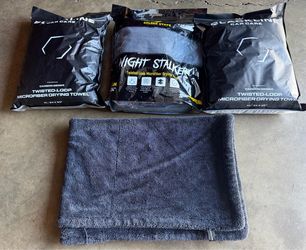 Blackline twisted-loop microfiber drying towel/brand new