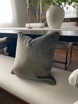 Threshold velvet green pillow-new