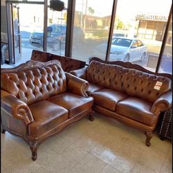 Leather Sofa Loveseat 