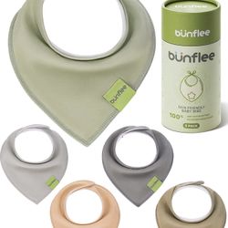 Baby Bandana Drool Bibs for Boys and Girls - 5 Pack Soft and Absorbent Cotton Baby Bibs for Newborns and Toddlers - Gender Neutral Baby Gifts Idea - C