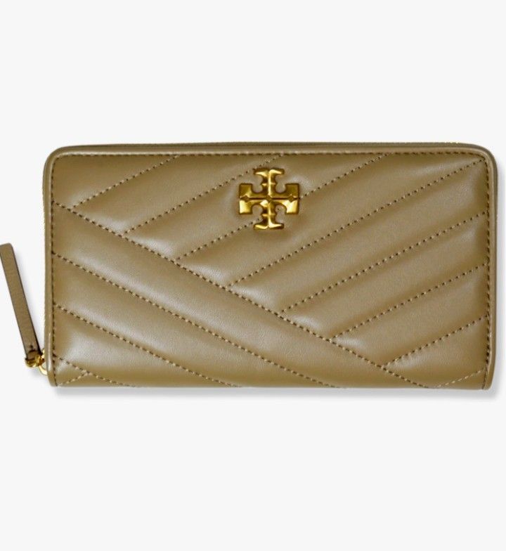 TORY BURCH KIRA CHEVRON QUILTED LEATHER CONTINENTAL ZIP WALLET