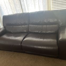 Black Leather Recliner Couch