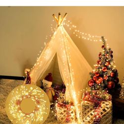 Fairy Lights Plug in, 39ft Cluster Lights Waterproof Firecracker Starry String Lights 