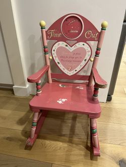 Rocking Chair For Kind /wooden Chair /Wildkin Time Out Rocker - Girl