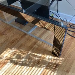 Glass tv stand 
