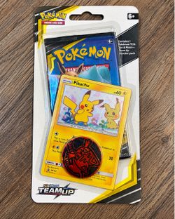 2019 Pokémon Team Up Pikachu SM162 Sealed Blister Pack