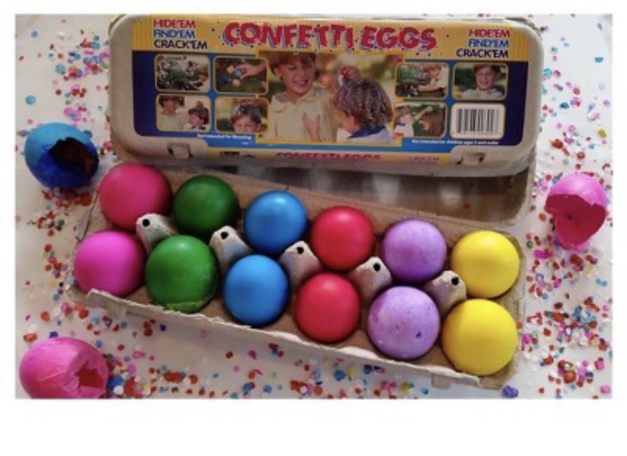 Easter Eggs With Confetti