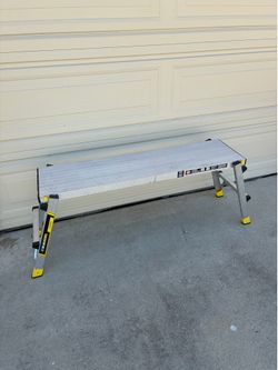 Gorilla Slim Fold Ladder - 4ft x 12" x 20" Aluminum Slim-Fold Platform, 300lb Capacity