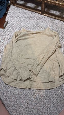Long sleeve waffle shirt