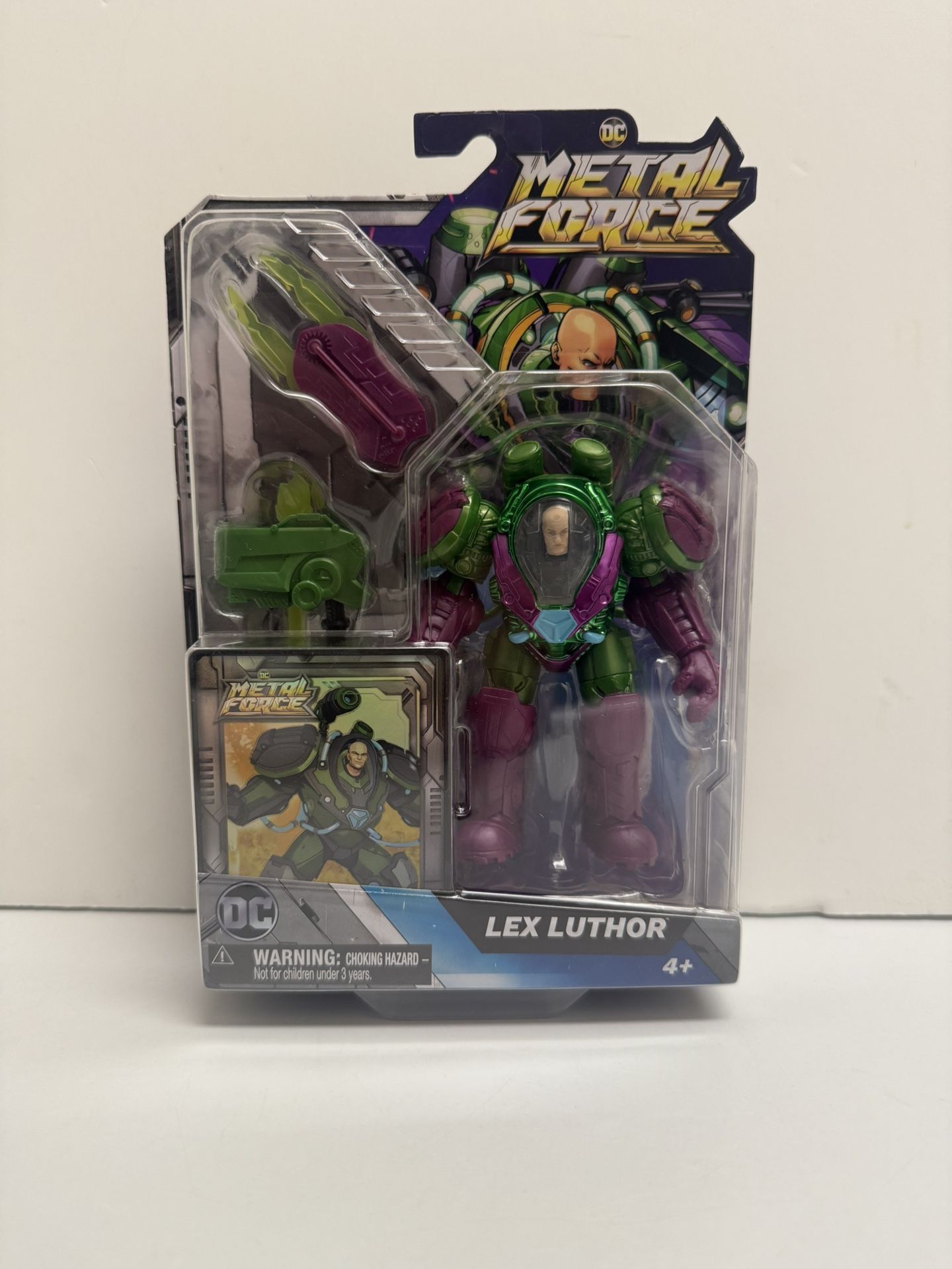 Spin Master DC Metal Force LEX LUTHOR 4.25" Action Figure w/ Metal Card