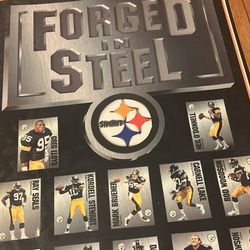 Pittsburgh Steelers Forged in Steel 24 x 18 team Poster collectable
