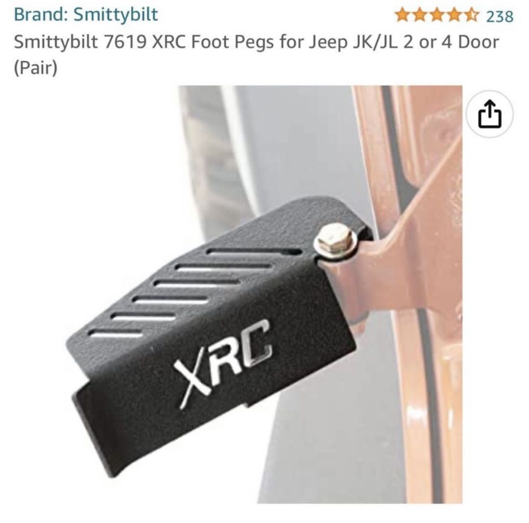 Smittybilt XRC Foot Pegs Jeep Wrangler