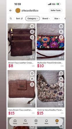 Bags $8-$25/ea Juicy Madden Vans etc crossbody wallet vintage