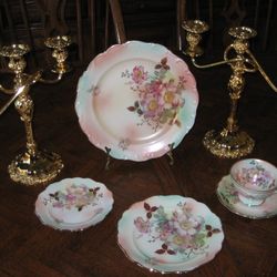 Antique Bavarian China Set Of 12,