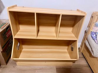 Kids Cubby Bookshelf Toy Storage
