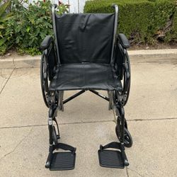 20 Inches Wide Wheelchair In Excellent Condition Easy To Fold 