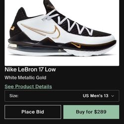Nike LeBron 17 Low - Size 10.5