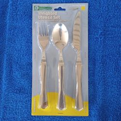 Adaptive 3 Piece Weighted Utensil Set For Tremors/Parkinson's Patients