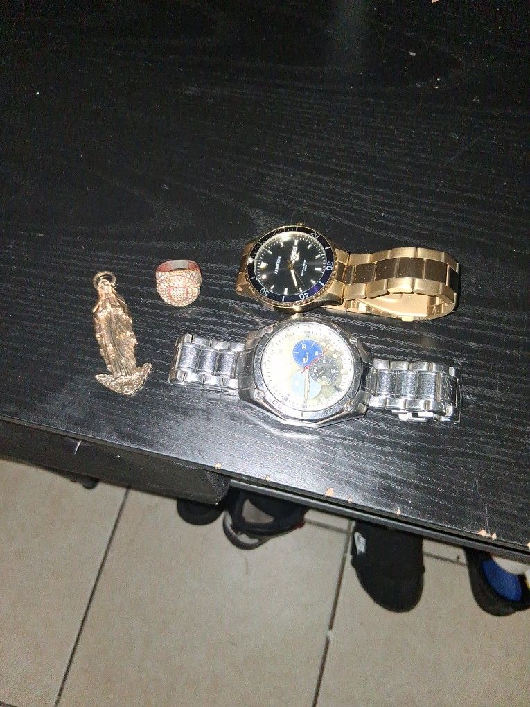1 Ring And 2 Watches And 1 Pendant