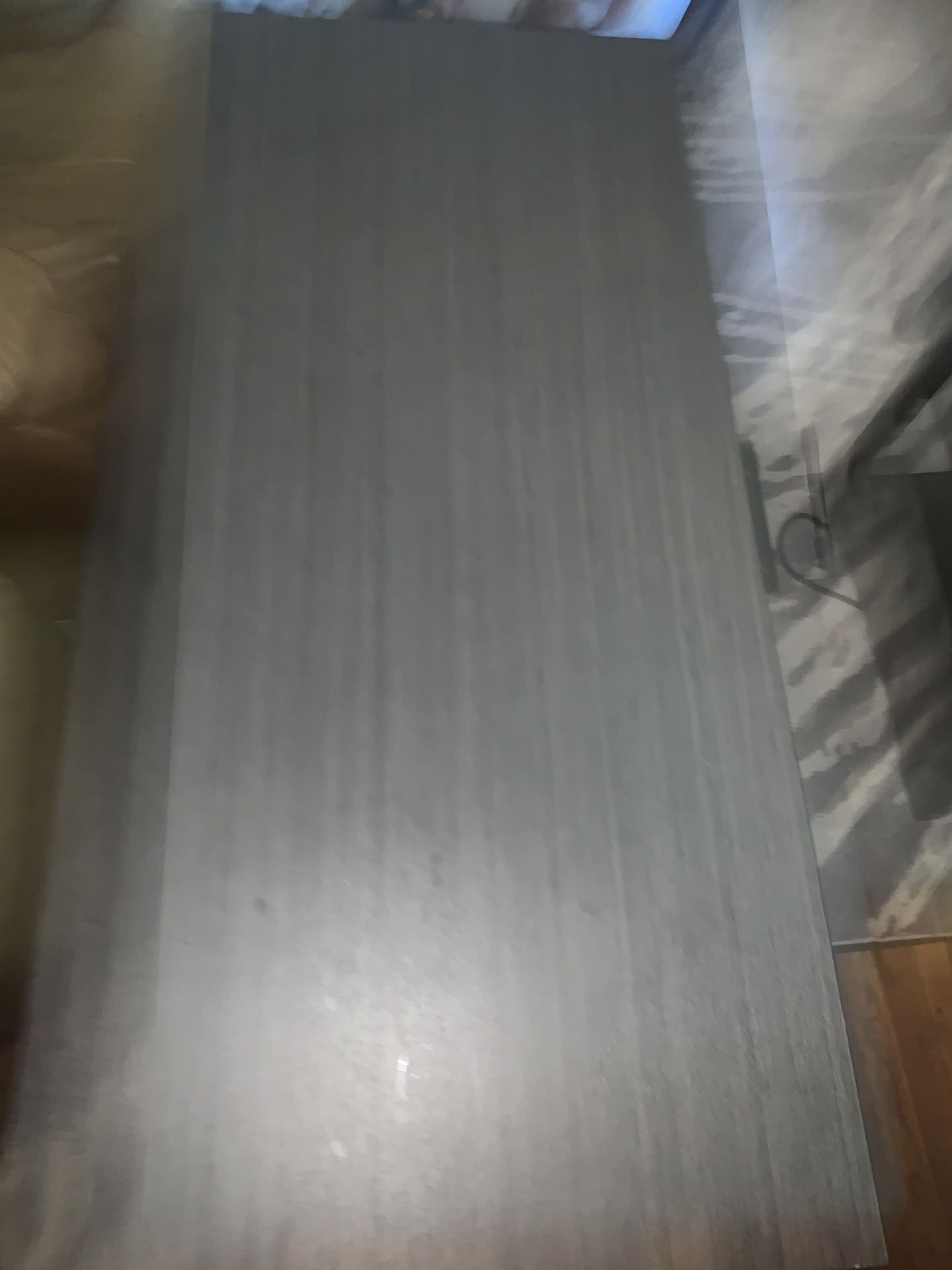 Gray Wood Computer Desk with Drawer – Stylish & Functional