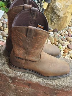 Ariat Steel Toe Cowboy Work Boots/ 12EE/ Preowned