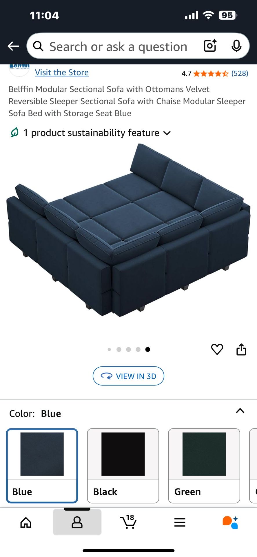 Sectional Sofa Sleeper Brand New