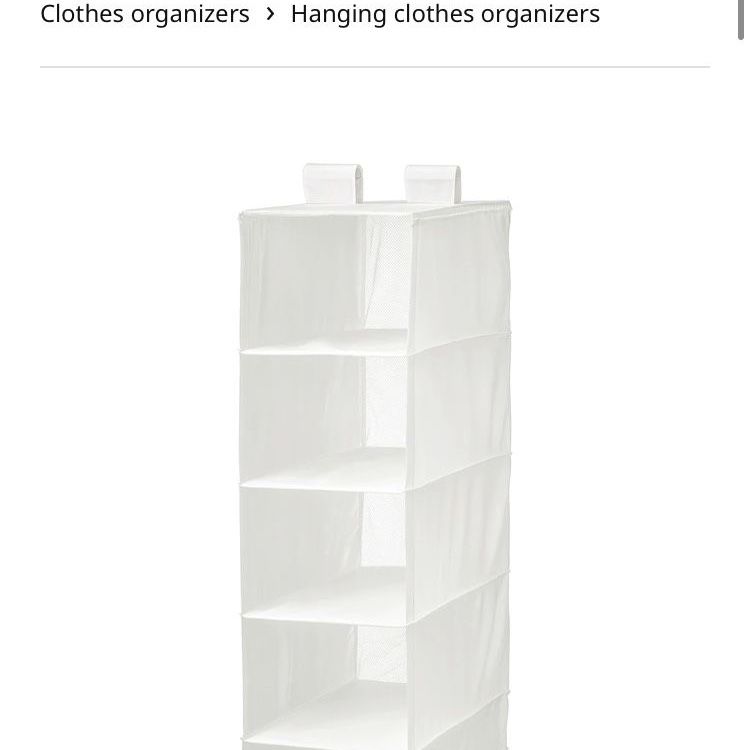 IKEA Unopened Grey Hanging Closet Organizer