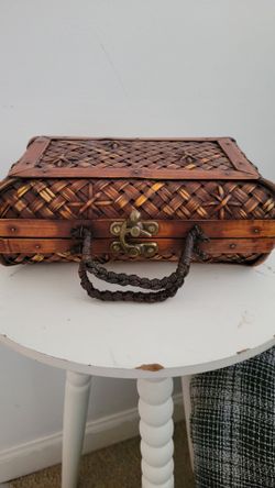 Vintage Women's Wooden Rectangular Purse