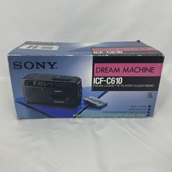 Sony Icf-c610 Dream Machine Am/fm Cassette Player Alarm Clock Brand New