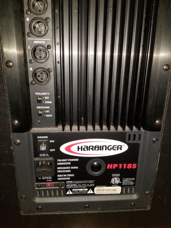 Harbinger hp118s hotsell