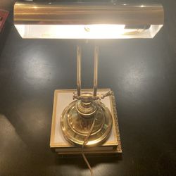 Vintage 15” Piano / Desk Polished Brass Lamp