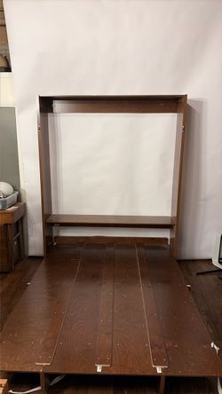 Murphy bed/bookshelf. Queen size with  securing straps