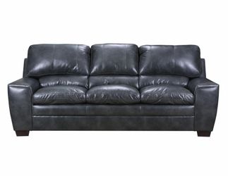 New! Plush Leather Topeka Sofa •FREE DELIVERY•