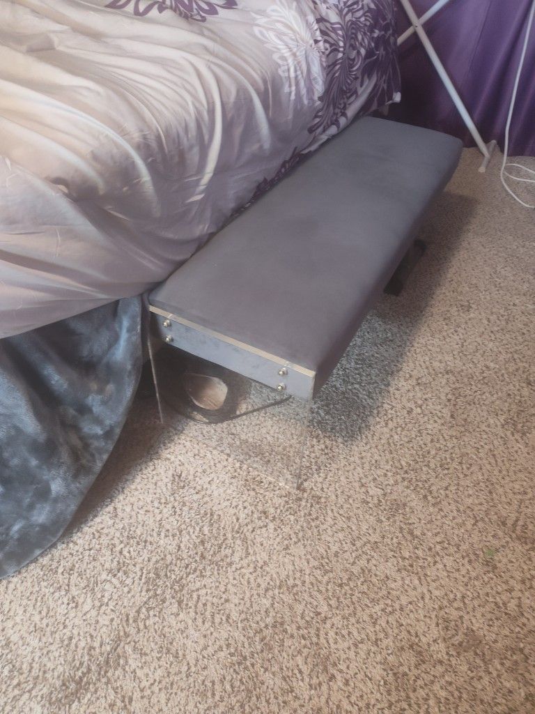 $60**OBO** Acrylic Gray Bench