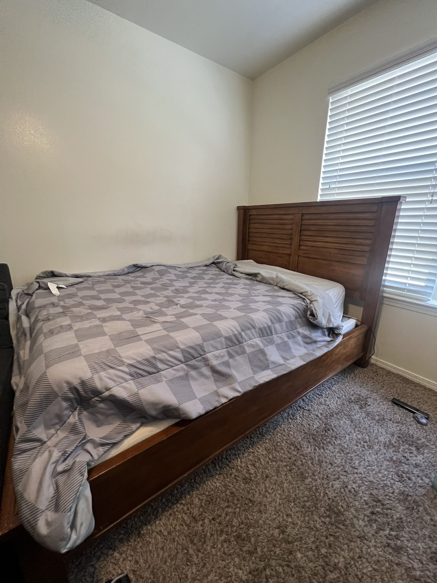 Bed Frame, Box Spring, Mattress, & Armoire