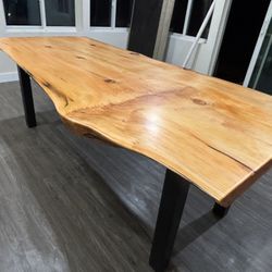 Custom Built Just Finished Live Edge Dining Table 