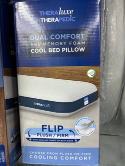 TheraLuxe by Therapedic dual comfort gel memory foam cool bed pillow