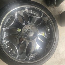  Universal Rims 22 Inch W/tires Excellent Tread 