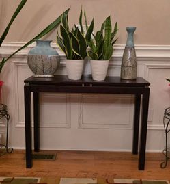 Wayfair Espresso Wood Console Table - Slim Entryway/Sofa Table
