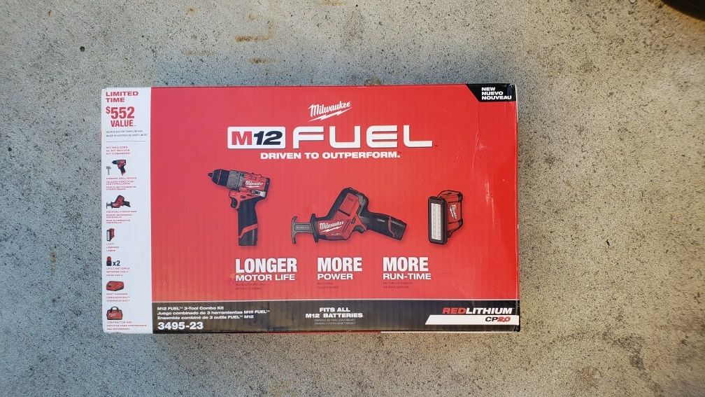 Milwaukee 12m Fuel Combo Kit Brand New Sealed